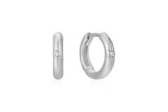  Pop Charms - Ohrringe mit Clipverschluss - Silber / rhodiniert - Zirkonia - 1cm